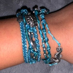 Turquoise and Silver Beach Bracelet